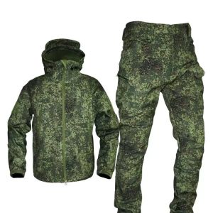 Buy cheap Military Camo Uniform Army Dress Clothes Full Soft Shell Jacket Men Velvet Thickened from wholesalers
