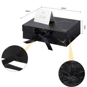 Custom Luxury Packaging Gift Present Box With Lids And Changeable Ribbon Paper