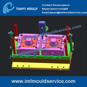 Buy cheap 2 cavity thin wall plastic cup injection mould china, iml label thin wall container mould from wholesalers