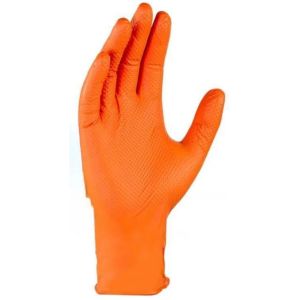 Buy cheap 8.0gr Nitrile Protective Disposable Gloves Diamond Pattern Disposable Safety Gloves from wholesalers