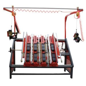 Buy cheap Block Making Pallet Nailing Machine Euro Style Pallet Nailer With 2 Nail Guns from wholesalers