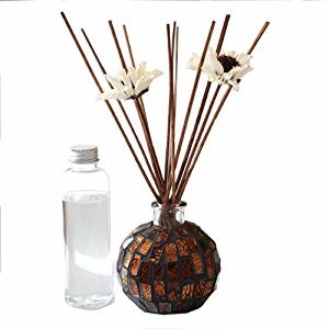 Buy cheap Luxury Glass Tiles Home Fragrance Reed Diffuser Plant Essential Oils For Gift from wholesalers