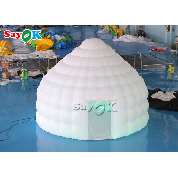 Inflatable Igloo Tent 4m 13ft Led Lighting Igloo Inflatable Dome Yurt Tent For Outdoor Camping