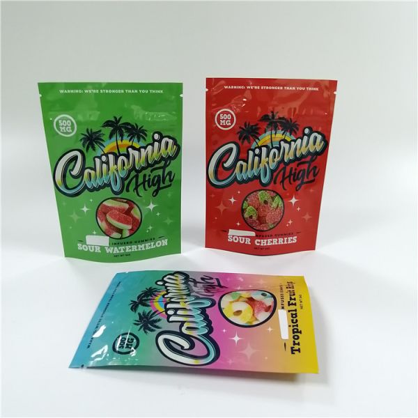 Quality Gummies Gravure Printing Tobacco Packaging Pouch 3.5g 7g 14g for sale
