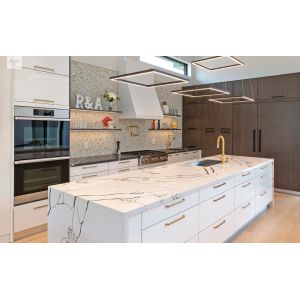 Customized Modular Wooden Kitchen Cabinet with Lazy Susan Storage and Blum