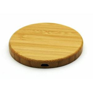 Buy cheap Wireless Charging Round Shape Power Bank Maple Wooden Bamboo Material product