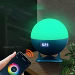 Buy cheap Bedside Smart WIFI APP Control Full Colors Wake Up Table Lamp With Alarm Clock White Noise Touch Sense Wake Up Light from wholesalers