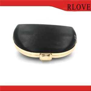 China Hot sale gold color iron material purse metal frame with plastic box on sale
