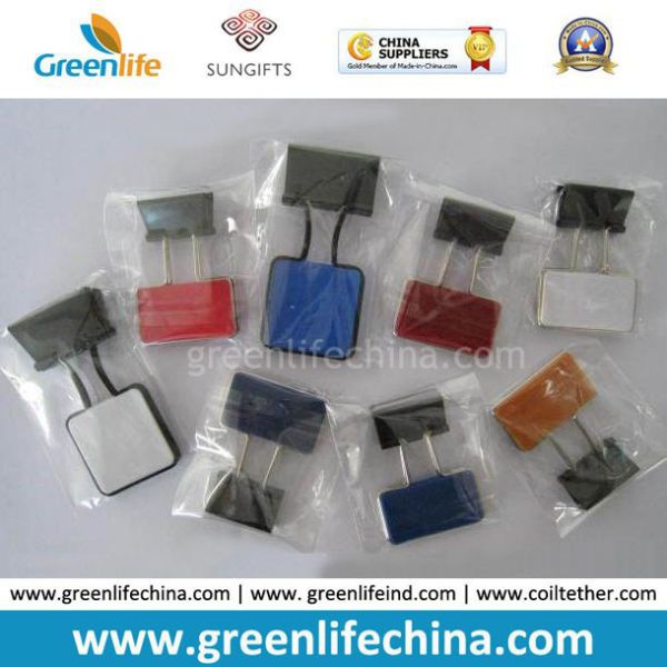 Quality Square Rectangle Plastic Handle Binder Clip Best Office Supply Gift for sale
