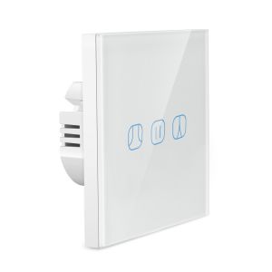 Buy cheap Tempered Glass Panel 10A 2.4GHz WiFi Smart Curtain Switch from wholesalers