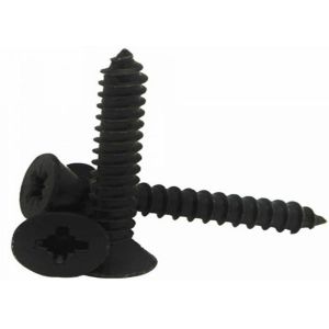 Buy cheap Grade Class 12.9 Black Oxide Cadmium Plated Cross Recessed Round Head Wood Tapping Screw from wholesalers