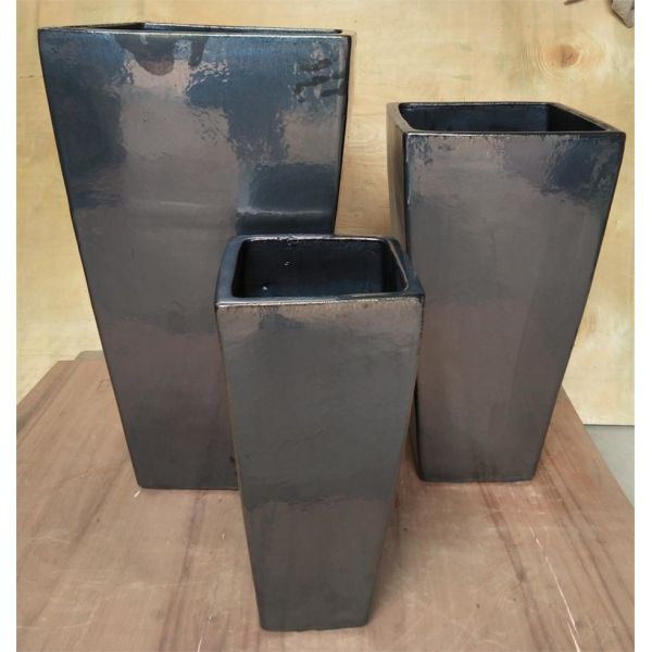 Quality GW7505 24cmx24cmx52cm Garden Ceramic Outdoor Pot for sale