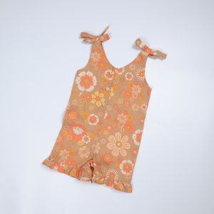 New Born Rompers Pink Color Poplin Fabric Baby Dress Jumpsuits