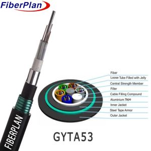 Buy cheap PE Inner Sheath Protected Direct Burial Cable GYTA53 For Long-Distance Communication from wholesalers