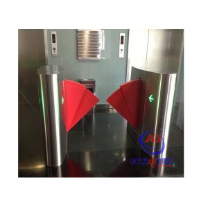 Buy cheap 90CM width Sliding Card Double Wing access control barriers with automatic sensor from wholesalers