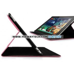 Lucky Bear Folio Stand Leather Case For iPad 2 - Magenta