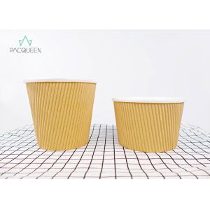 Buy cheap Ripple Paper Brown Takeaway Food Containers Soup Cups Eco - Friendly from wholesalers