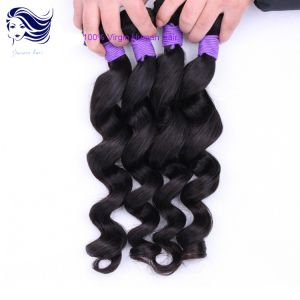 Buy cheap Double Wefted Human Hair Extensions 24 Inch , Virgin Peruvian Hair Bundles from wholesalers