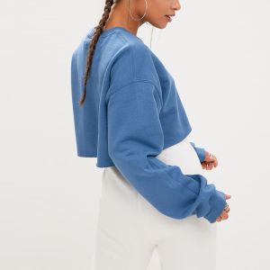 Buy cheap Women Cropped Sweater Soft Crewneck Sweatshirt Customized from wholesalers