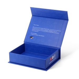 Buy cheap Personalised Book Shaped Rigid Blue Cardboard Gift Box With Logo from wholesalers