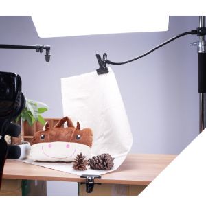 Photography Lighting Stand Clamp Flash C Clamps Spring Clamp with Flex Arm for