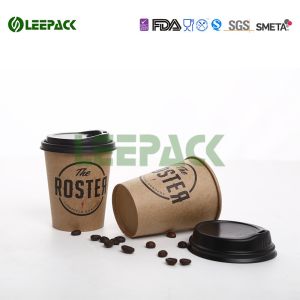Buy cheap 10 oz Eco Friendly Custom Disposable Kraft Coffee Paper Cups fully HD Printing Wholesale hot drink paper cup with lids from wholesalers