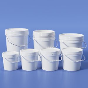 Buy cheap 3L Food Storage PP Bucket Easy To Pull Plastic Pails White Black Blue from wholesalers