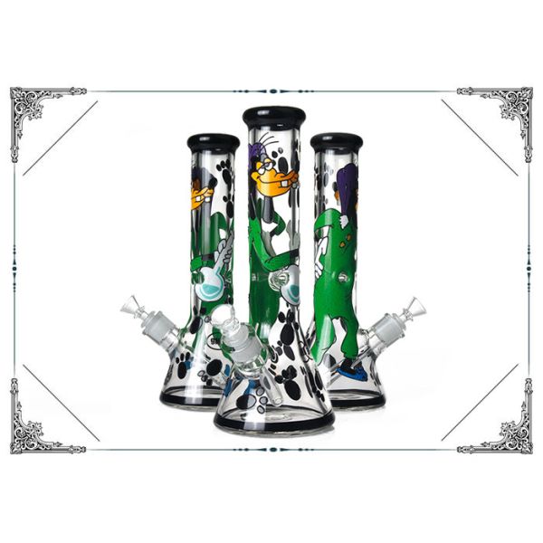 Buy cheap Cartoon Art Bong 9MM Borosilicate Glass Smoking Water Pipe With 14.4mm Bowl from wholesalers