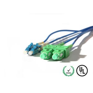 Dark Blue Jacket , LC - SC Connector Fiber Patch Cord , SM OS2 BI , 2 Fiber Zip