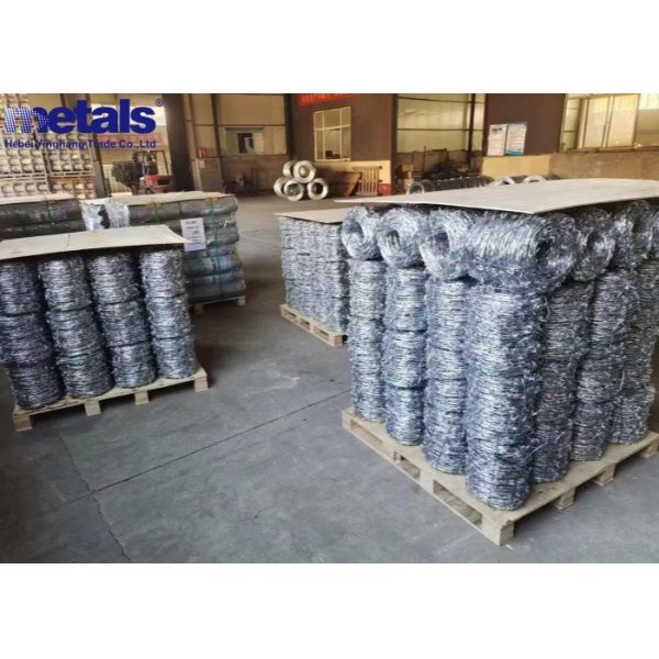 Hot Dipped Galvanized Barbed Concertina Wire Double Twisted For Farm Fencing