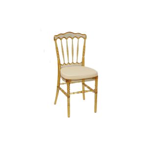 Buy cheap clear gold wedding chair/clear golden Napoleon chair/PC Napoleon chair from wholesalers