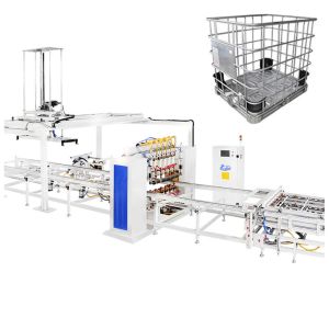 Buy cheap IBC Cage Frame Automatic Hole Making Machine IBC Tote Automatic Welded Wire Mesh Machine from wholesalers