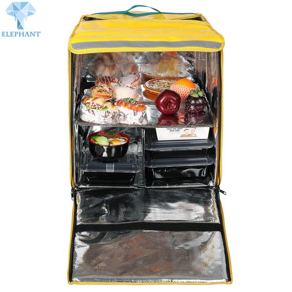 Quality 8-16 Hours Insulated Bike Delivery Bag Thermal Delivery Backpack Silk Screen Printing for sale