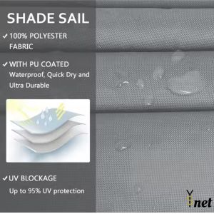 Buy cheap Waterproof Polyester Shade Cloth 120gsm - 350gsm Rectangle Sun Shade Sail from wholesalers