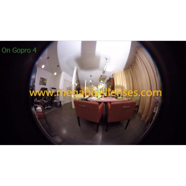 1/2.5" 1.29mm 10Megapixel M12x0.5 mount 185degree Fisheye Lens, 4K fisheye lens for 360VR