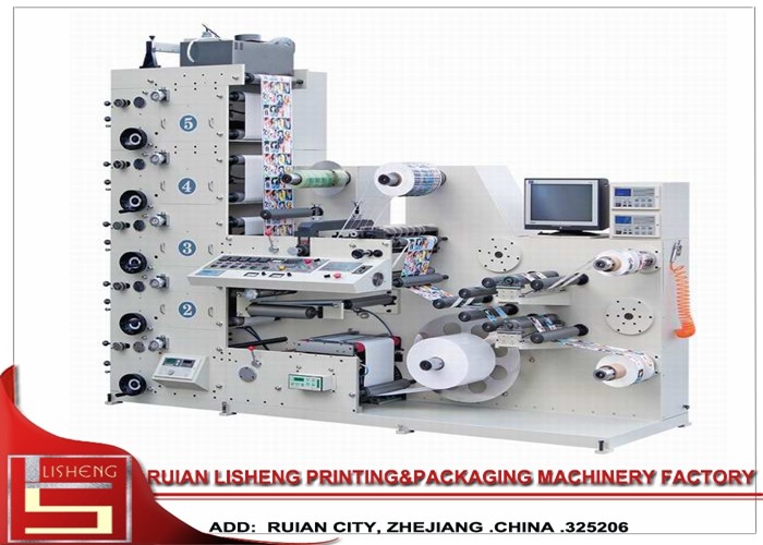 Fully - Automatic Roll To Roll Flexo Label Printing Machine , 60m/min