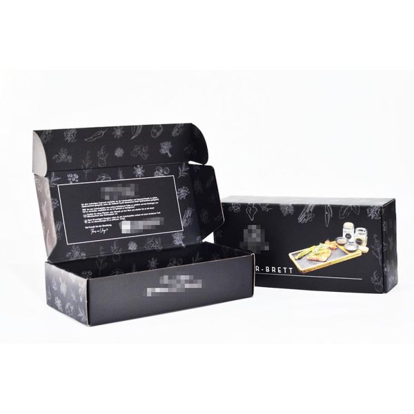 Custom Logo Matte Black Corrugated Mailer Box for Custom Size Accepted Shipping Boxes