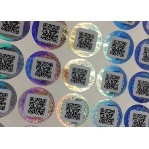Disposable Qr Code Anti Counterfeiting Stickers Flexographic Printing