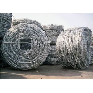China Low Carbon Steel 7.5cm SWG18 Coiled Barbed Wires on sale