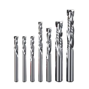 Buy cheap Hot Sale Two Flute Spiral up and Down Compression End Mill for Wood 1/4 Carbide Cutter Endmill 2f 3/8 Router Compression Bit from wholesalers