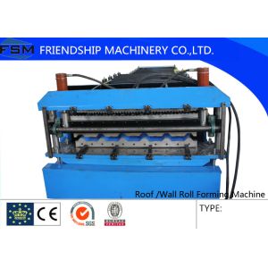 Buy cheap Zinc And Color Steel Roof Roll Forming Machinery 0.3mm - 0.8mm With 15m/min from wholesalers