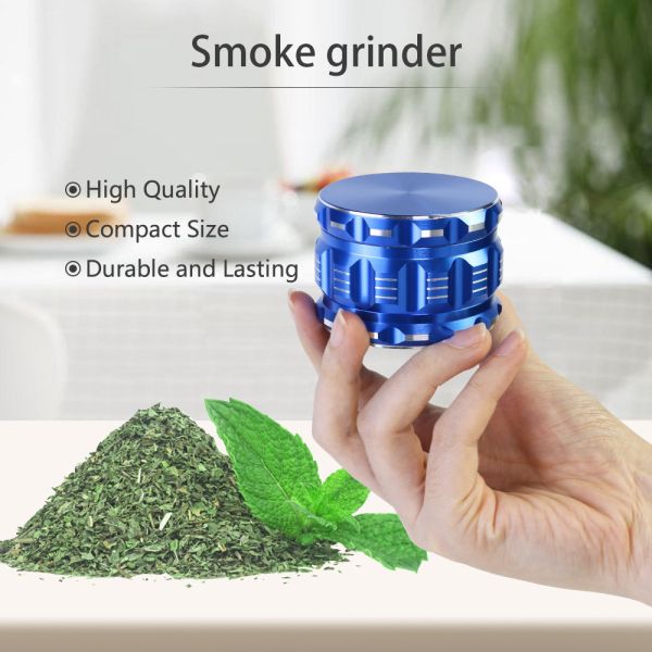 Quality Customized Cnc Aluminum Parts Tobacco Spice Herb Grinder Blue Anodizing for sale