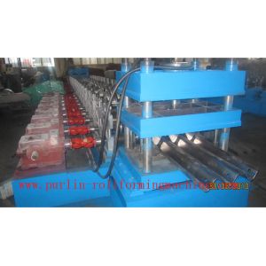Buy cheap PLC Control Crash Barrie Guardrail Roll Forming Machine , Highway Guardrail Making Line from wholesalers