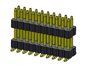 Buy cheap 1.00mm Dual Row Female Pin Connector Stack Straight SMT 2*2PIN To 2*40PIN from wholesalers