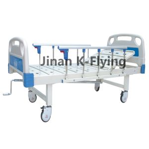 Buy cheap Two Functions 1.5mm Frame Manual Nursing Bed Four Wheels product