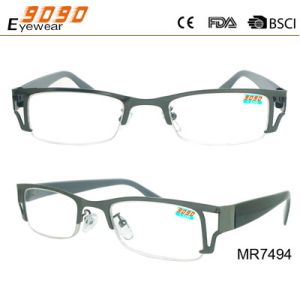 2017 new style fanshionable reading glasses with metal frame, Power rang : 1.00