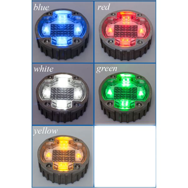 Aluminum Solar Road Stud 123x48.5mm IP68 Waterproof with 6 LEDs