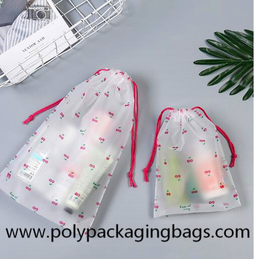 Buy cheap 0.06mm Printed Transparent PE Drawstring Storage Bag from wholesalers