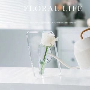 15 X 20cm Acrylic Lucite Flower Box , Clear Acrylic Flower Stands 8mm Thick