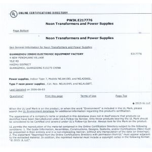 YHENG IPARTARTNER OPTICAL TECHNOLOGY CO.,LTD. Certifications